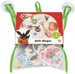 Twisk Bing figuras de baño juguete de baño - set de espuma de 8 piezas con red de almacenamiento