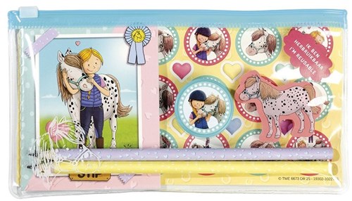 Bambolino Toys set de papelería Stip de Pony - estuche y pegatinas