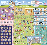 Totum Bluey stickers XL súper set de pegatinas - 7 hojas con purpurina y pegatinas 3D puffy - manualidades para niños