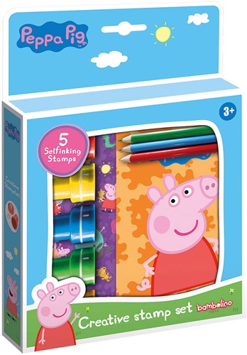 Bambolino Toys Peppa Pig set de sellos juguete creativo con pegatinas