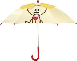 Simply paraguas Woezel & Pip amarillo para niños a partir de 3 años