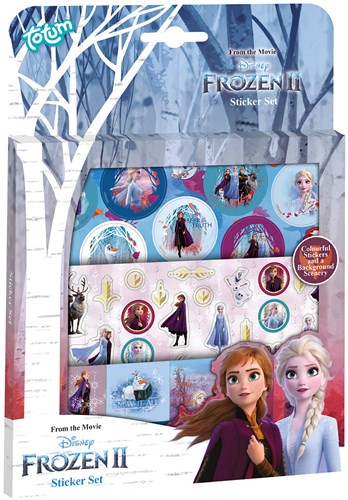 Totum Frozen 2 set de pegatinas - set de pegatinas con fondo de juego