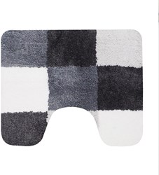 Dutch House alfombrilla de inodoro gris - Alfombra WC 60x50cm con confort antideslizante