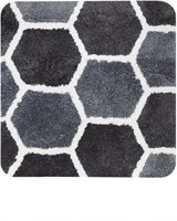 Dutch House alfombra baño alfombra bidé gris 60x60 cm antideslizante microfibra