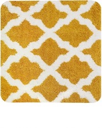 Dutch House alfombrilla bidé amarillo ocre 60x60 cm - alfombra baño antideslizante lujo