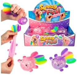 Toi-Toys pez brillante juguete estirable squishy fidget rosa