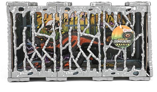 Figura de dinosaurio en jaula - juguete para niños - multicolor