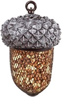 Comedero colgante bellota casa pájaros gris Esschert Design 22 cm metal