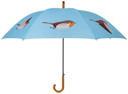 Esschert Design paraguas petirrojo azul - protección elegante contra la lluvia