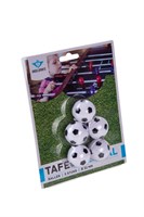 Pelotas futbolín set futbolín 5 unidades blanco negro blister-3