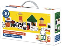 Twisk bloques de granja de madera Miffy - juguete educativo 28 piezas