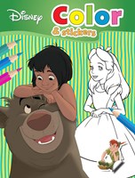 Libro para colorear Disney con pegatinas - diversión creativa para niños