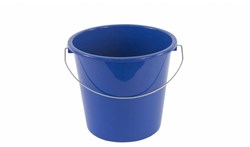 Cubo 5 litros azul - práctico cubo de plástico para escuela y hogar