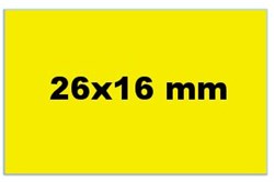Cilgro etiquetas adhesivas amarillo flúor rectangulares permanentes 26x16mm
