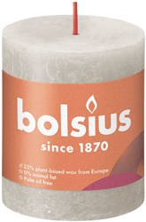 Bolsius Vela rústica de pilar Sandy Grey - vela decorativa 8 cm