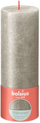 Bolsius vela pilar shimmer champagne - vela rústica 19 cm ø 7 cm