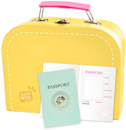 Studio Pets maleta de juguetes amarilla mediana - maleta infantil accesorio viaje