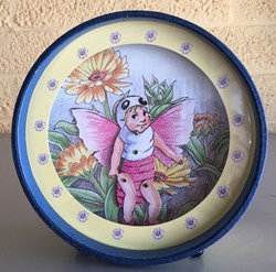 Harlekijn Caja de música infantil de flores (redonda)