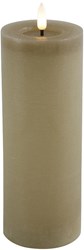 Countryfield vela LED pilar rústica XL beige 7,5x7,5x20cm temporizador decoración