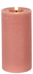 Countryfield vela LED pilar rústica rosa 15 cm - iluminación ambiental