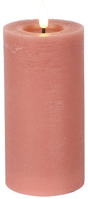 Countryfield vela LED pilar rústica rosa 15 cm - iluminación ambiental