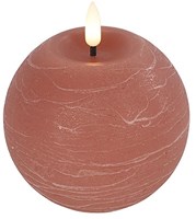 Countryfield vela esférica LED rosa 10x10x11cm - iluminación ambiental