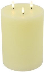 Countryfield vela LED de pilar - gran vela decorativa crema 22,5cm