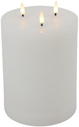 Countryfield vela LED blanca 15x15x22,5cm - efecto llama real
