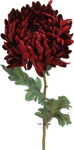 Countryfield flor artificial crisantemo rojo flor decorativa 75cm
