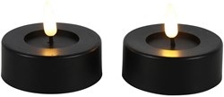 Countryfield vela LED tipo tealight rústica negra 2 unidades - luz blanca cálida