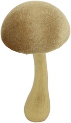 Countryfield decoración seta Fungo M 7,8x7,8x14cm beige