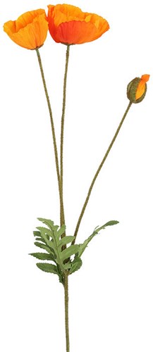 Countryfield flor artificial amapola naranja 95cm flor decorativa