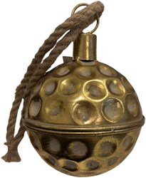 Countryfield bola decorativa dorada con cascabeles 15cm decoración