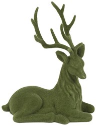 Countryfield ciervo juguete flocado verde decorativo 20x10x24cm