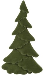 Countryfield árbol de Navidad decoración verde ovalado flocado XL 46cm