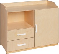 Van Dijk Toys cómoda de muñecas de madera / cómoda de muñecas - Natural con blanco (Calidad de cuidado infantil)-2