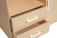 Van Dijk Toys Poppencommode naturel met wit