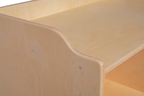 Van Dijk Toys poppencommode naturel met wit