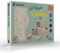 Het Muizenhuis kit muebles de madera dormitorio infantil - Studio Schaapman casa de muñecas