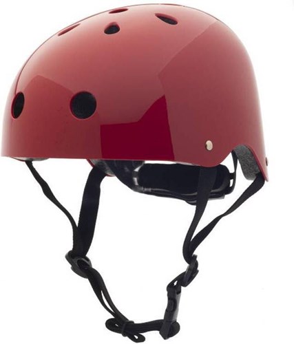 Coconuts casco bicicleta rojo estilo vintage - seguridad casco niños Ruby Red plain
