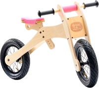 Trybike accesorios para bicicleta sin pedales - funda de sillín rosa para bici de madera-2
