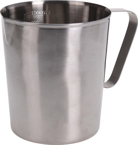 Jarra medidora rvs jarra de cocina 1 litro plata – ideal para repostería