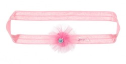 Souza Haar band Fabienne, met bloem, l. rose (1 stuk)
