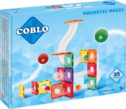 Coblo juguete azulejos magnéticos Classic marblerun / pista de canicas 35 piezas