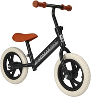 Bicicleta sin pedales negra 12 pulgadas con manillar y sillín ajustables XQmax
