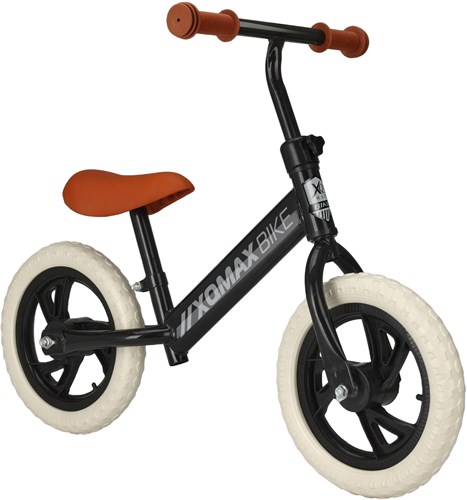 Bicicleta sin pedales negra 12 pulgadas con manillar y sillín ajustables XQmax