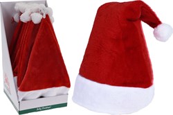 Gorro de Navidad festivo rojo-blanco 45 cm accesorio navideño