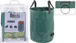 Bolsa para residuos de jardín grande resistente 125 litros con asas verde