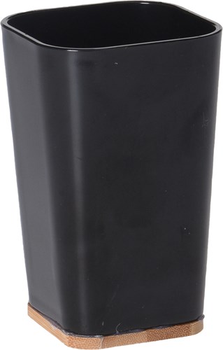 Bathroom Solutions vaso negro bambú vaso plástico baño