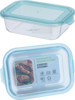 Excellent Houseware fuente de horno de vidrio con tapa 630ml rectangular